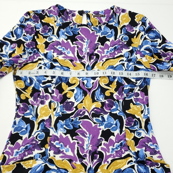 J. McLaughlin Catalyst Artist Garden Floral Print Catalina Cloth Midi Dress Sz M - Picture 5 of 10